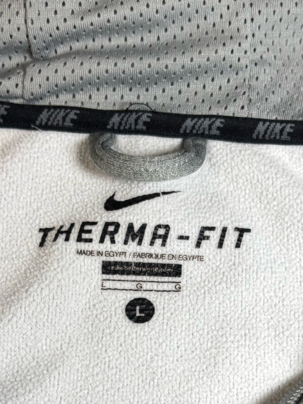 Nike Therma-Fit Men's Gray Fleece Full Zip Hoodie Hooded Pockets Long Sleeve L - Picture 3 of 5
